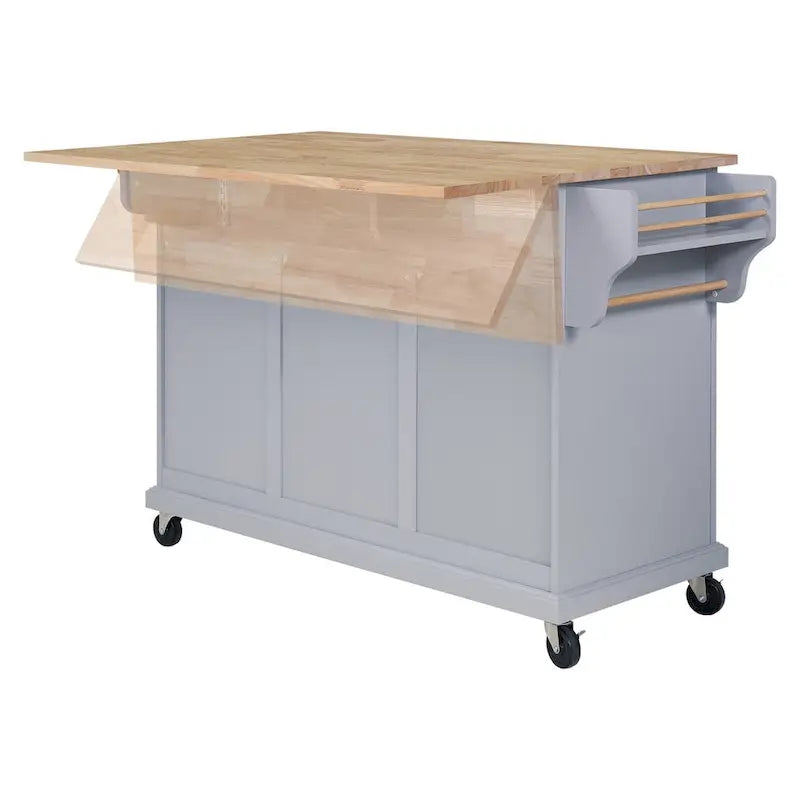 Meuble d'îlot de cuisine avec rangement pour salle à manger