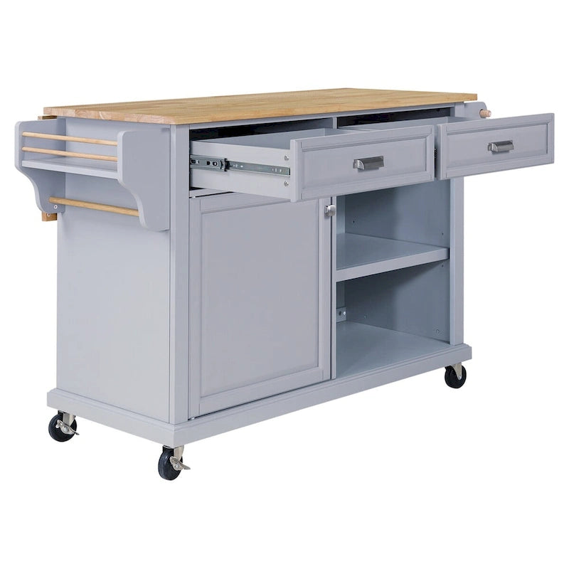Meuble d'îlot de cuisine avec rangement pour salle à manger