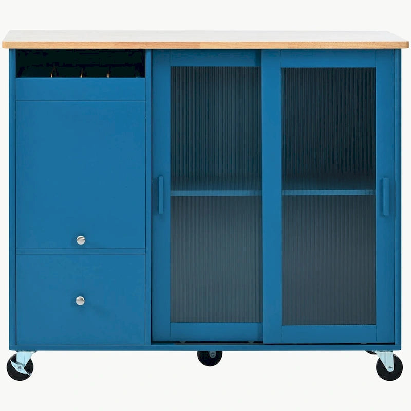 Kitchen Island with Drop Leaf - N/A