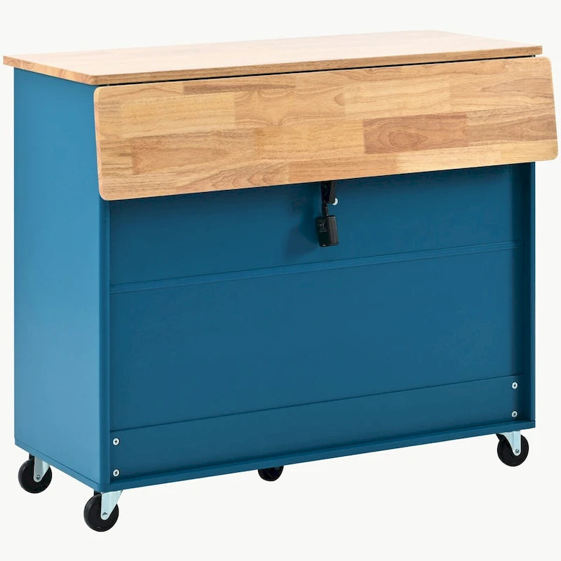 Kitchen Island with Drop Leaf - N/A