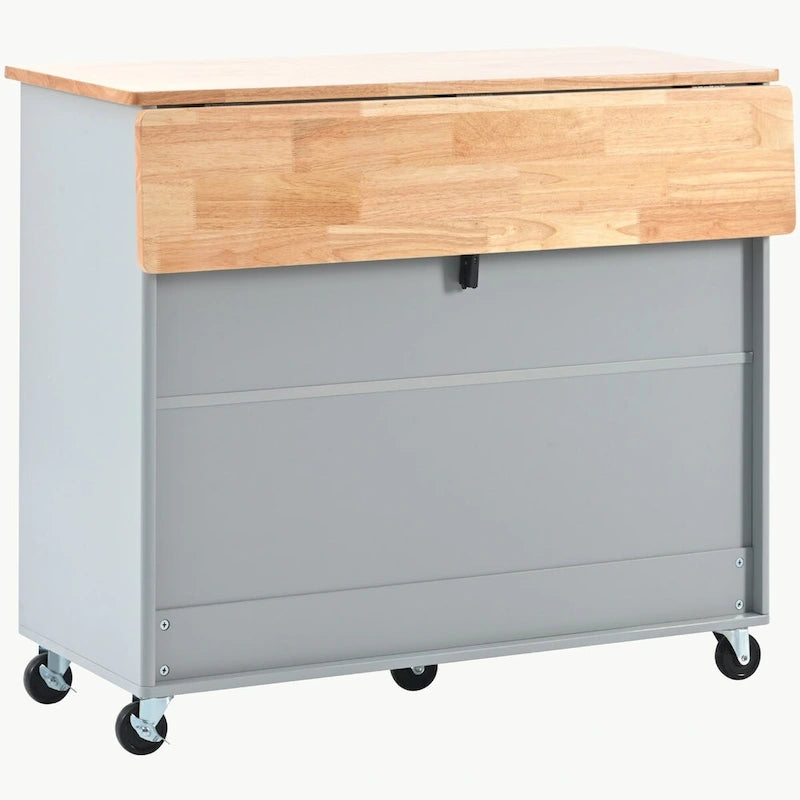 Kitchen Island with Drop Leaf - N/A