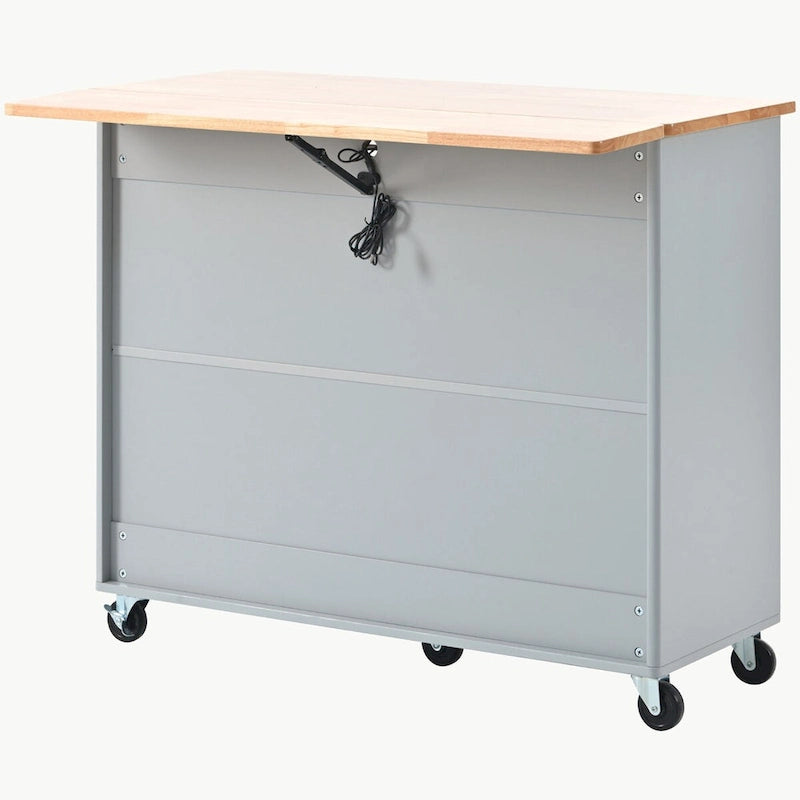 Kitchen Island with Drop Leaf - N/A