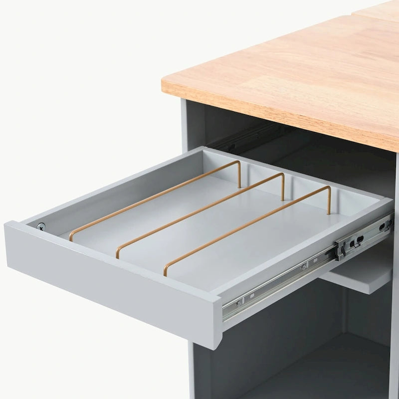 Kitchen Island with Drop Leaf - N/A