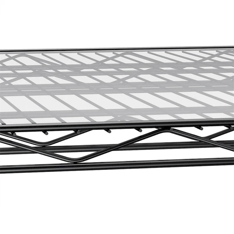 5 Tier Steel Heavy Duty Adjustable Shelves with Wheels and Feet