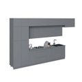 Kitchen Serene Collection Gray & White Gloss Color Base Size 15Ft Wide - 180x107