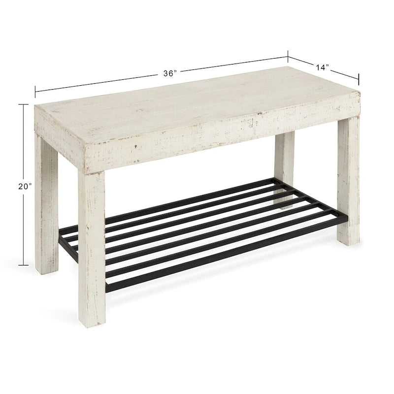 Banc d'entrée de ferme
