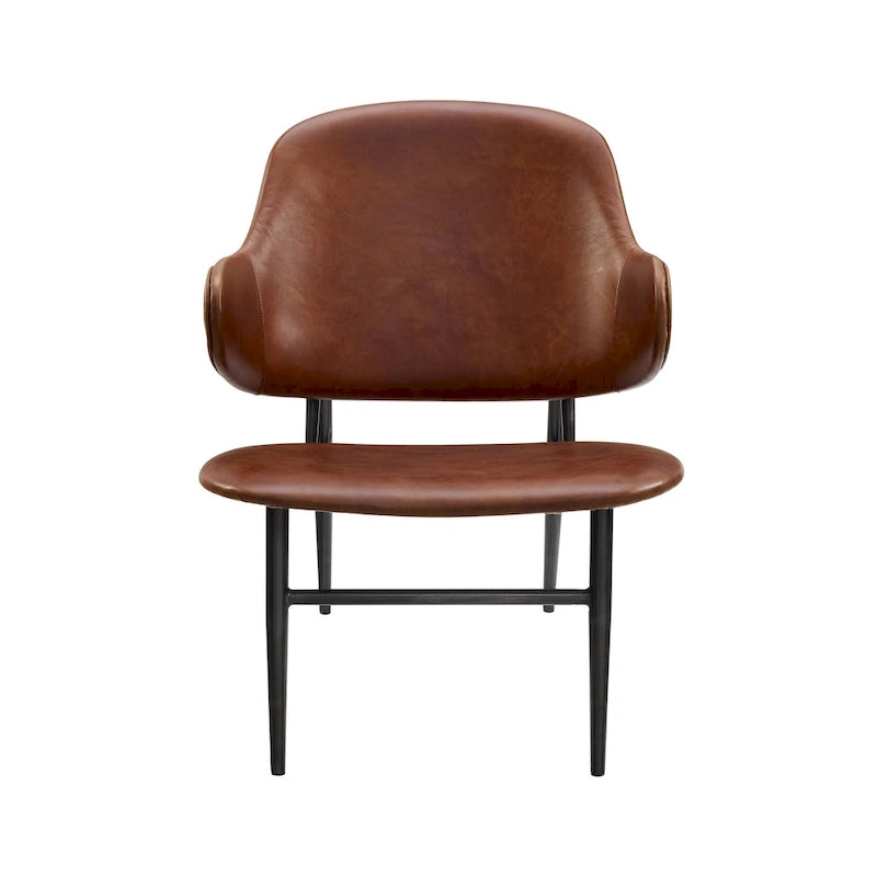 Art Leon Genuine Leather Accent Lounge Chair