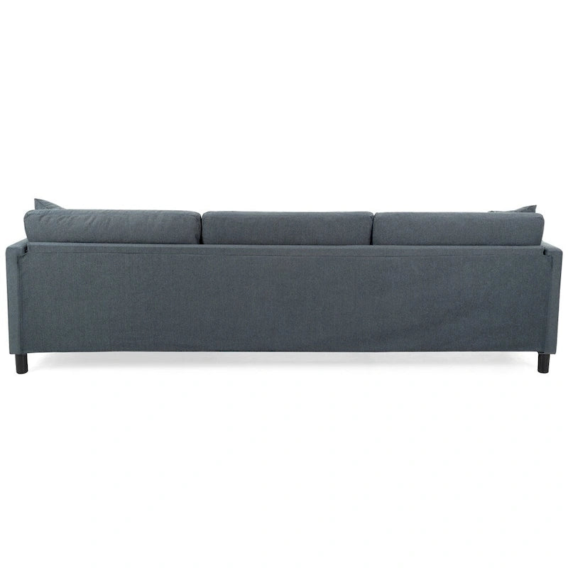 108 Modern Fabric Sectional Sofa with Ottoman and Pillows