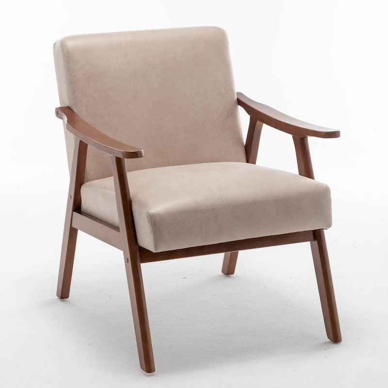 Solid Wood Frame Accent Chair