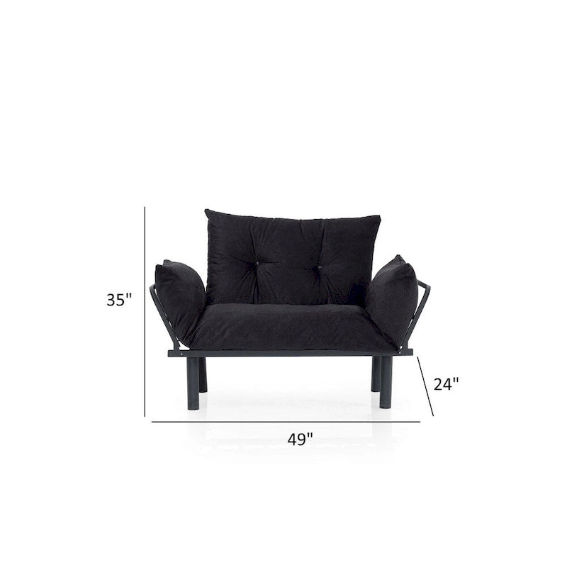 Sona Futon Love Seat ,Frame collapsible