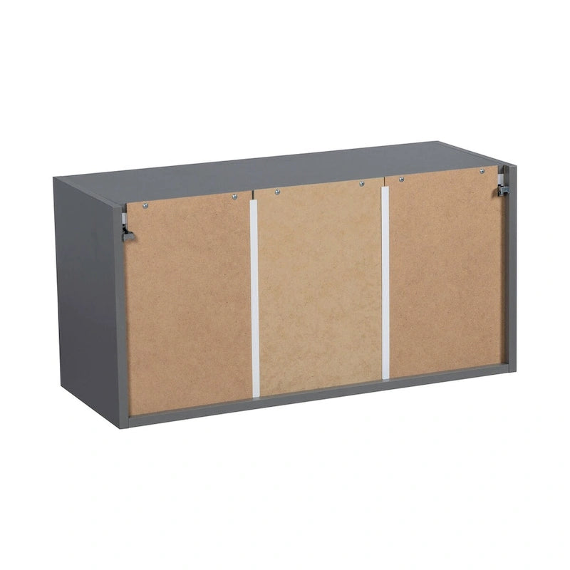 30 x 18 Wall Cabinet-Double Door-Grey - 30 x 18 x 12
