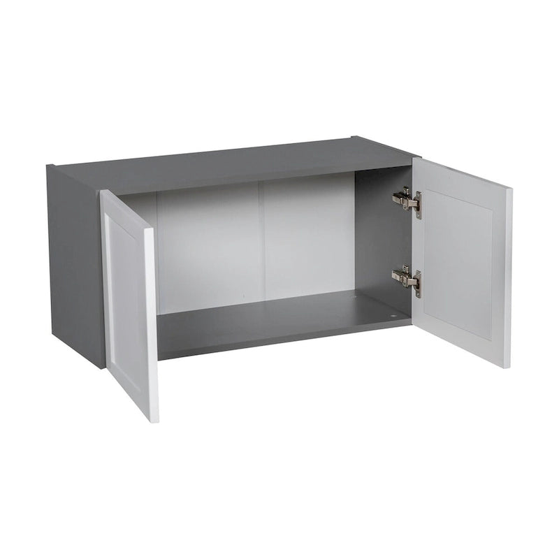 30 x 18 Wall Cabinet-Double Door-Grey - 30 x 18 x 12