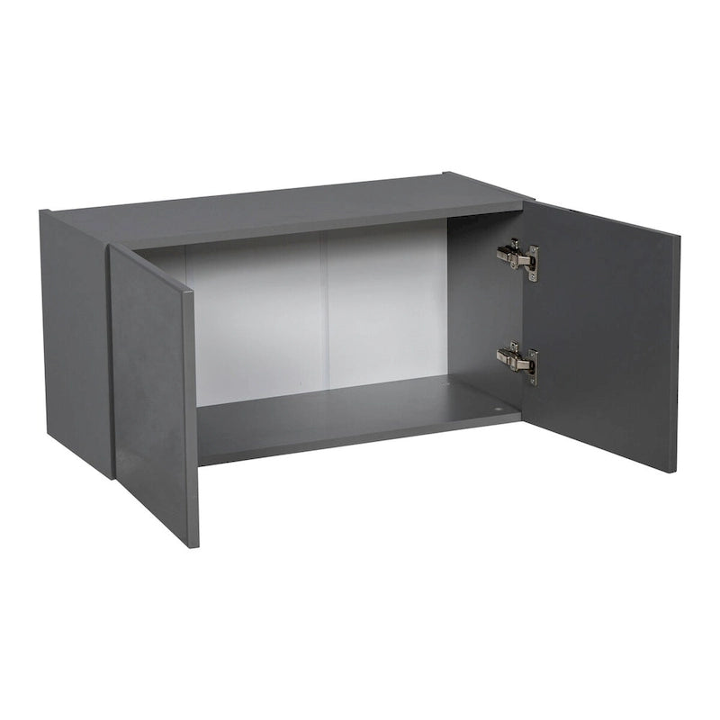 30 x 18 Wall Cabinet-Double Door-Grey - 30 x 18 x 12