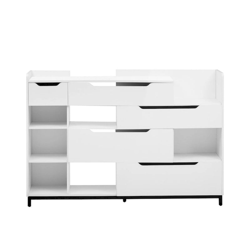 Shoe Storage Cabinet for Entryway with Drawers and Shelves, Modern Shoe Organizer Cabinet, Free Standing Shoe Rack