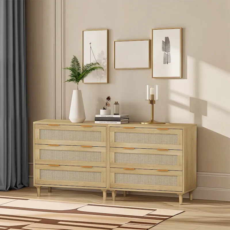 Robyn 6-drawer Dresser Oak - N/A