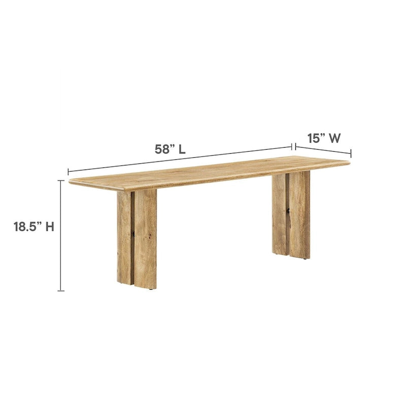 Banc en bois moderne