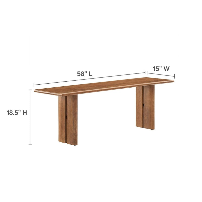 Banc en bois moderne