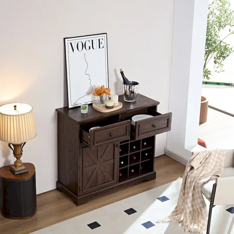 Buffet Cabinet with Storage Sideboard with 2 Drawers