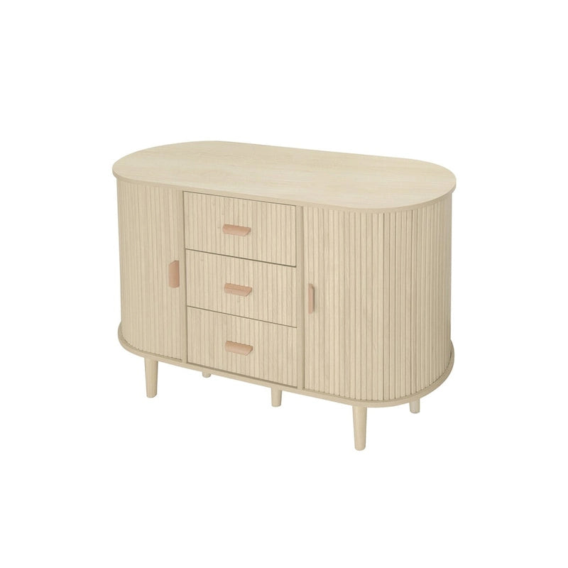 Accent Cabinet with Smoothly Sliding Tambour Doors