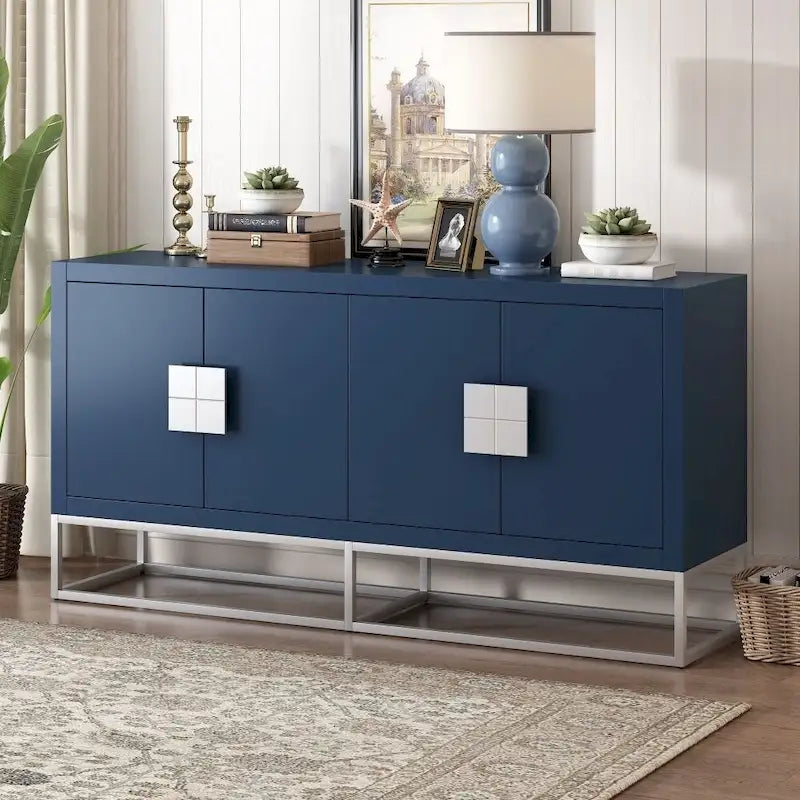 Light Luxury Designed Cabinet with Unique Support Legs and Adjustable Shelves