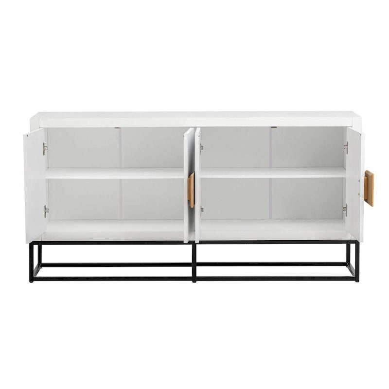 Light Luxury Designed Cabinet with Unique Support Legs and Adjustable Shelves