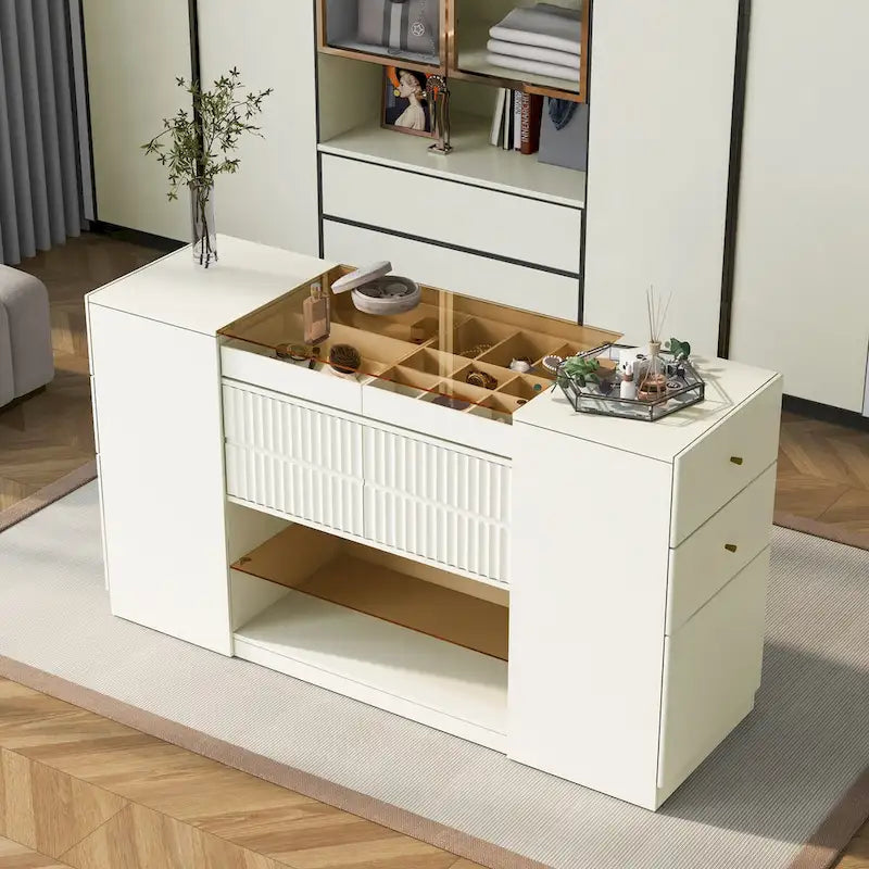 Modern Luxury Multi-Functional Island Vanity Dresser