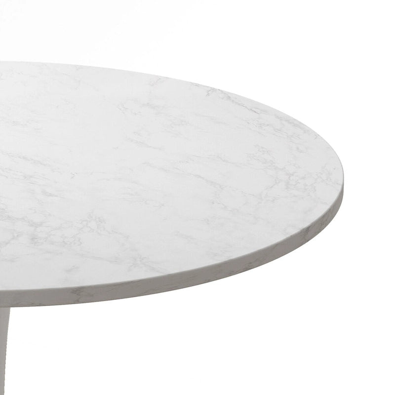 32Modern Round Metal Base Dining Table with MDF Table Top