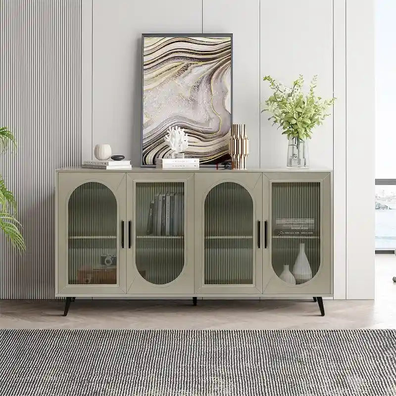 Sideboard Storage Cabinet & Adjustable Shelves for Living Room Bedroom