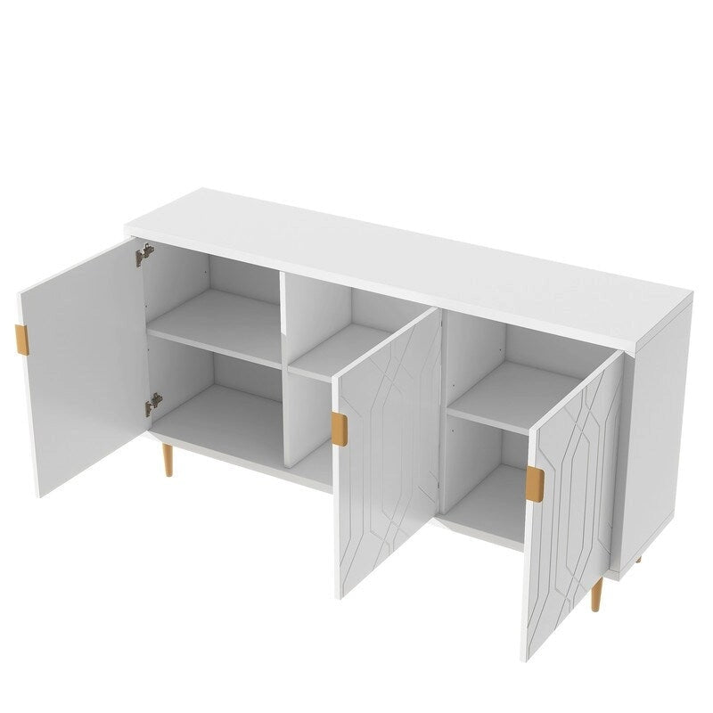 Modern TV Stand with Adjustable Shelves