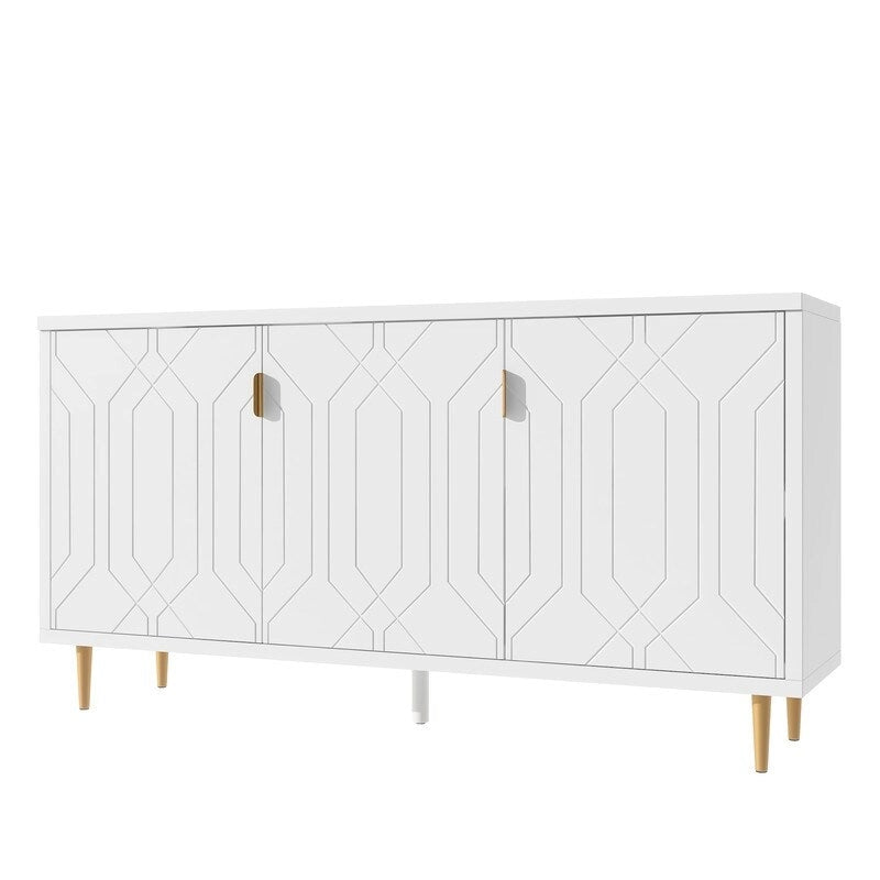 Modern TV Stand with Adjustable Shelves