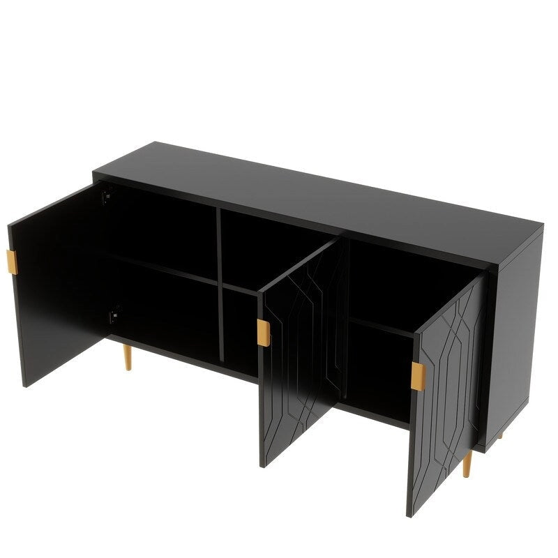 Modern TV Stand with Adjustable Shelves