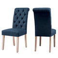 Subrtex(Set of 2)Linen Parsons Upholstered Button Dining Chair