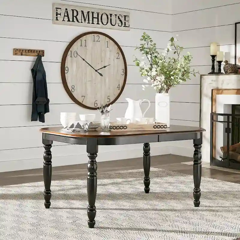 Mackenzie Country Antique Two-tone Dining Table by iNSPIRE Q Classic