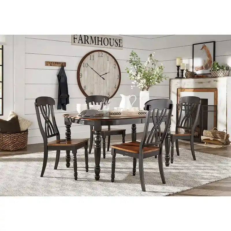 Mackenzie Country Antique Two-tone Dining Table by iNSPIRE Q Classic