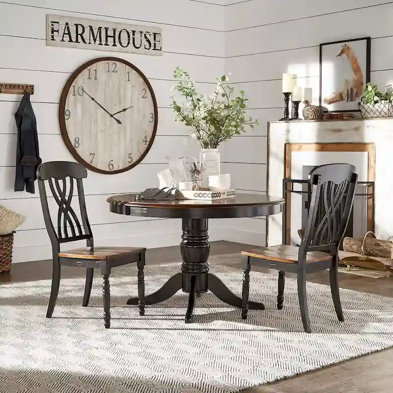 Mackenzie Country Antique Two-tone Dining Table by iNSPIRE Q Classic