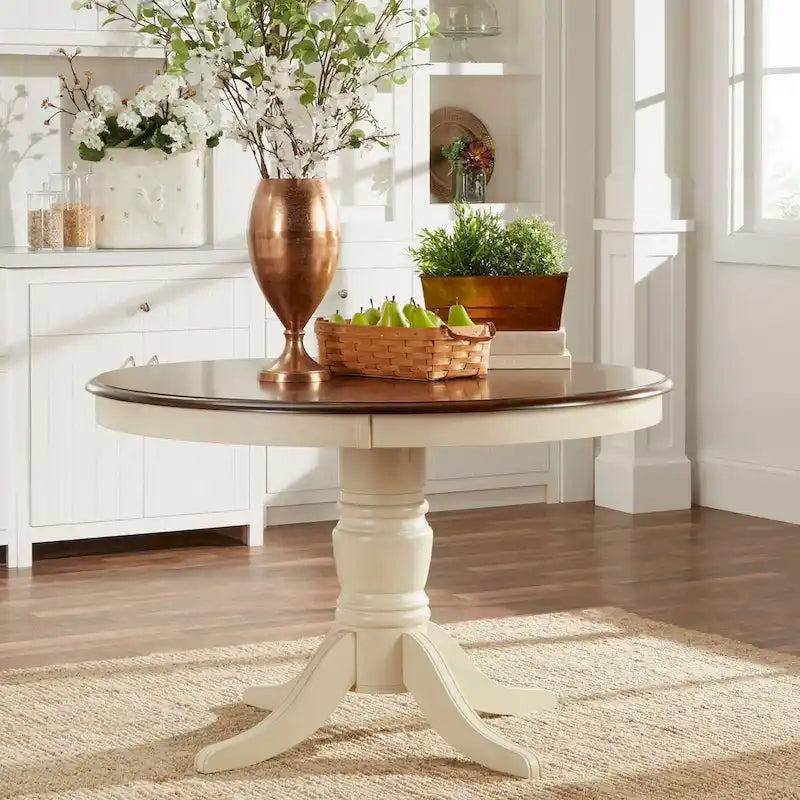 Mackenzie Country Antique Two-tone Dining Table by iNSPIRE Q Classic