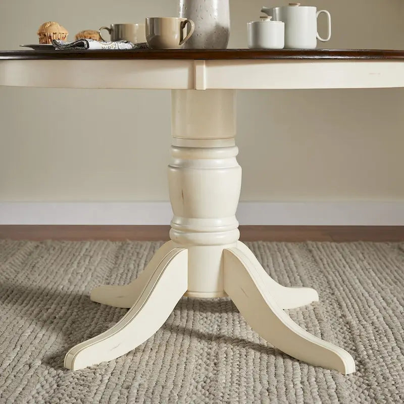 Mackenzie Country Antique Two-tone Dining Table by iNSPIRE Q Classic