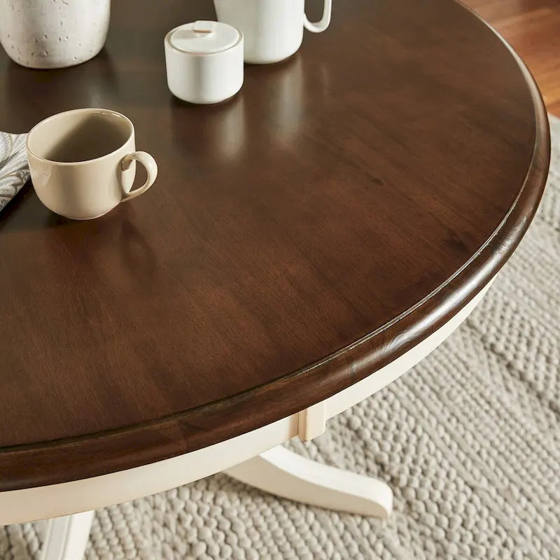 Mackenzie Country Antique Two-tone Dining Table by iNSPIRE Q Classic