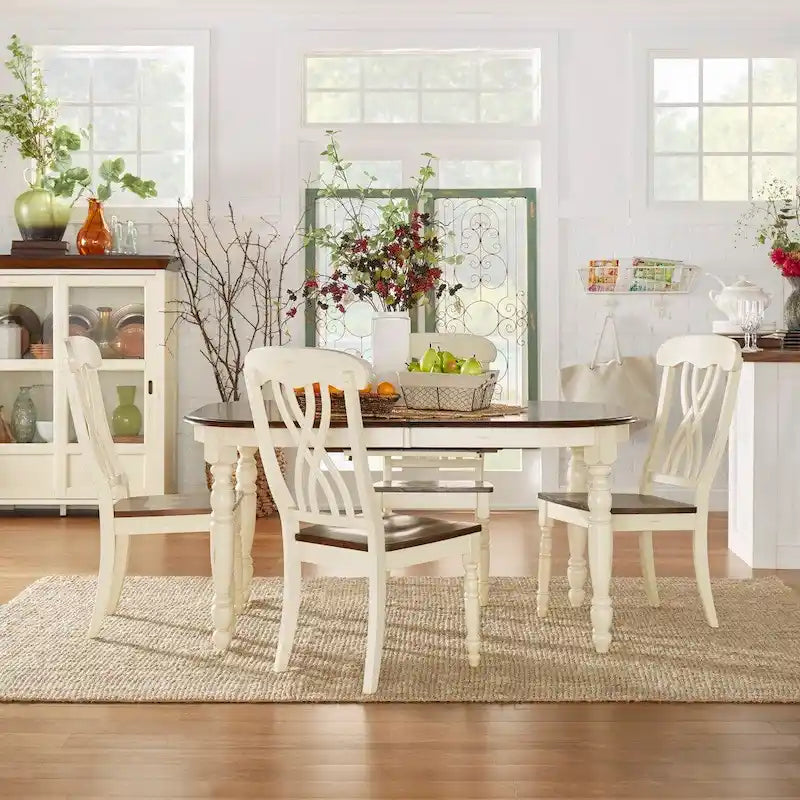 Mackenzie Country Antique Two-tone Dining Table by iNSPIRE Q Classic