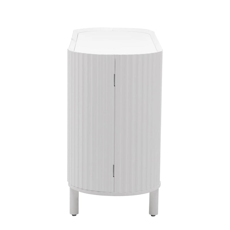Curved Design Light Luxury Sideboard with Adjustable Shelves,Suitable for Living Room,Study and Entrance