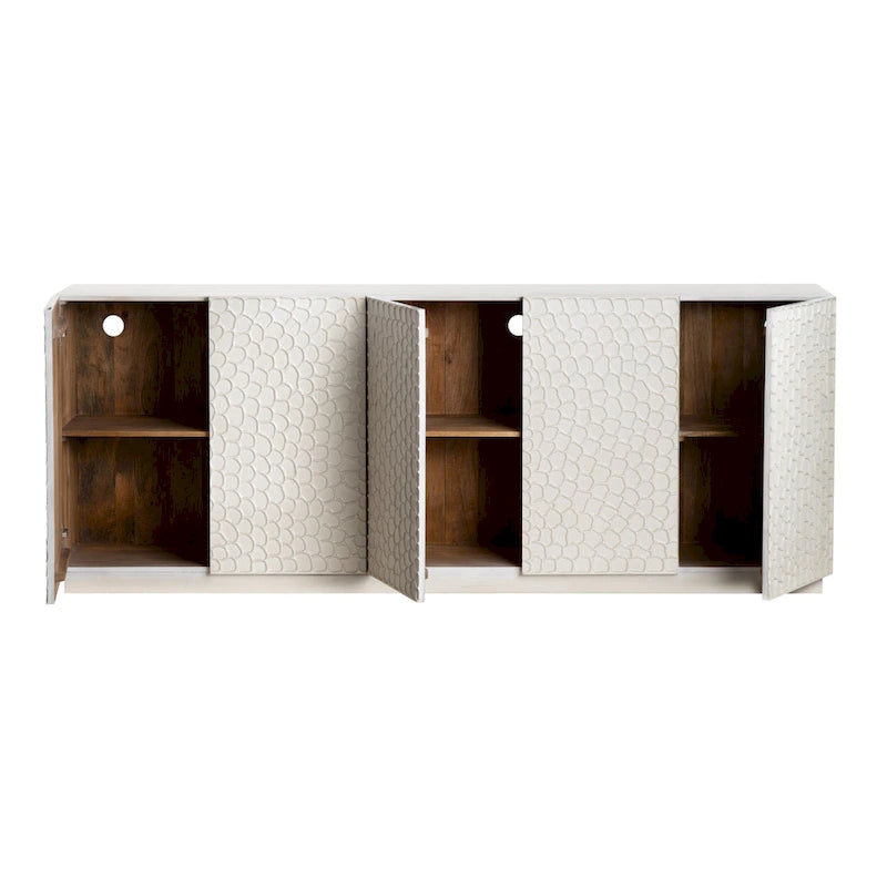 Mango Wood Five-Door Living Room Buffet Sideboard