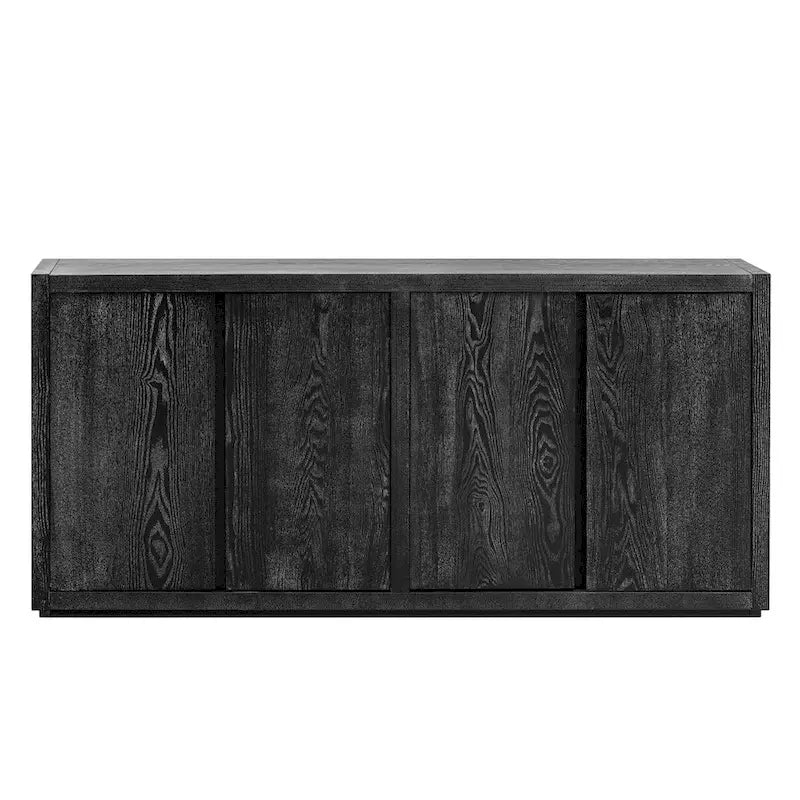 63 Four-Door Sideboard with Adjustable Shelves for Hallway Entryway Living Room