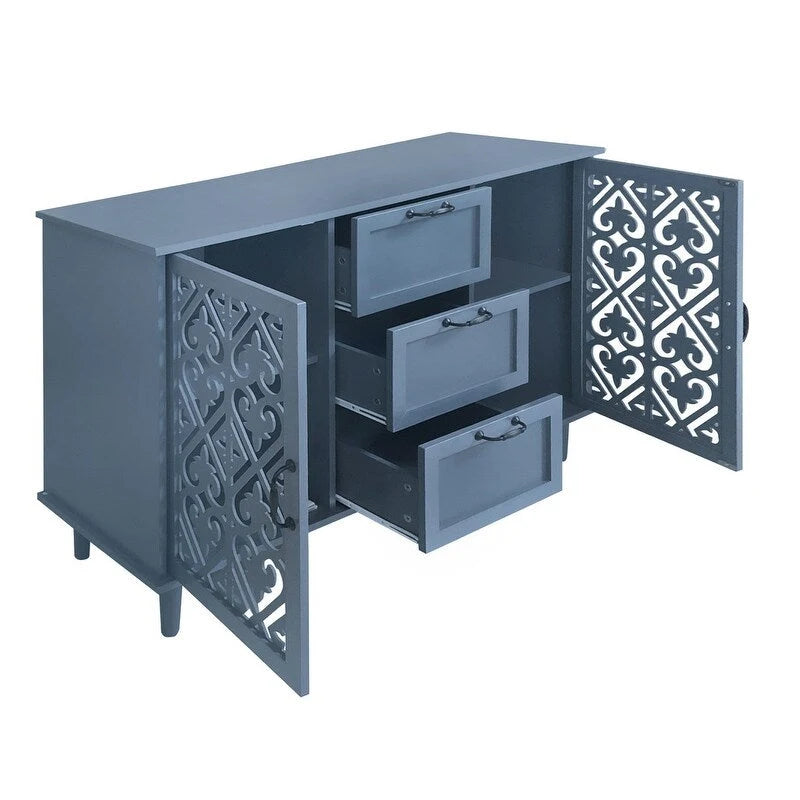 2 Door 3 Drawer Cabinet, American Furniture, Suitable for Bedroom, Living Room, Study