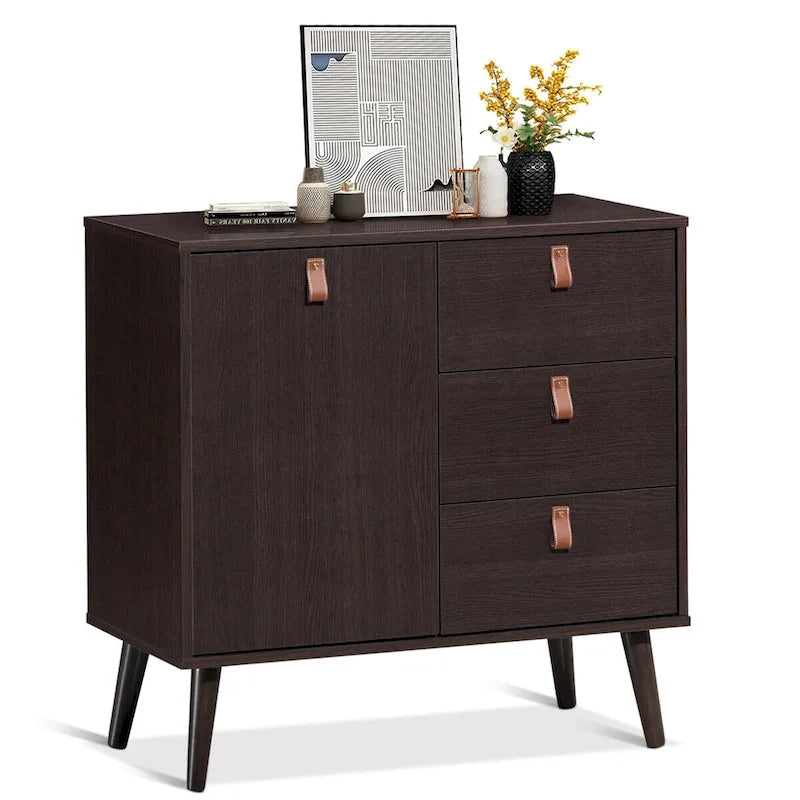 3-drawer Sideboard Storage Display Cabinet