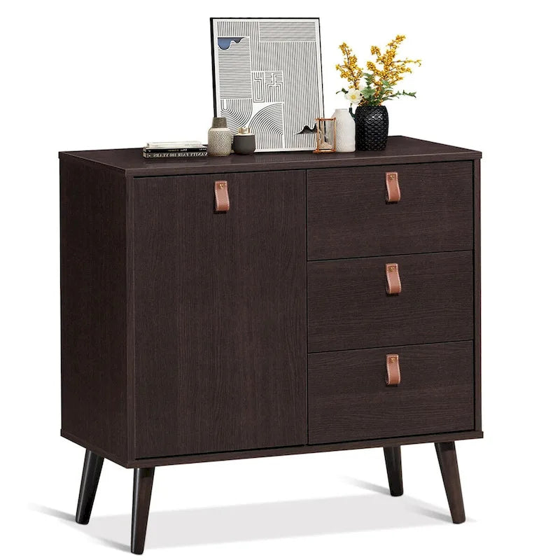 3-drawer Sideboard Storage Display Cabinet