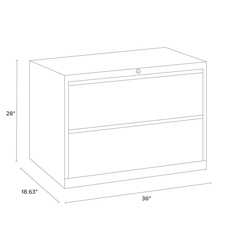 Hirsh 36W 2 Drawer Metal Lateral File Cabinet for Home/Office with Premium Matte Texture Finish