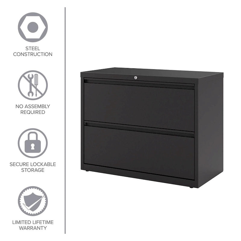 Hirsh 36W 2 Drawer Metal Lateral File Cabinet for Home/Office with Premium Matte Texture Finish