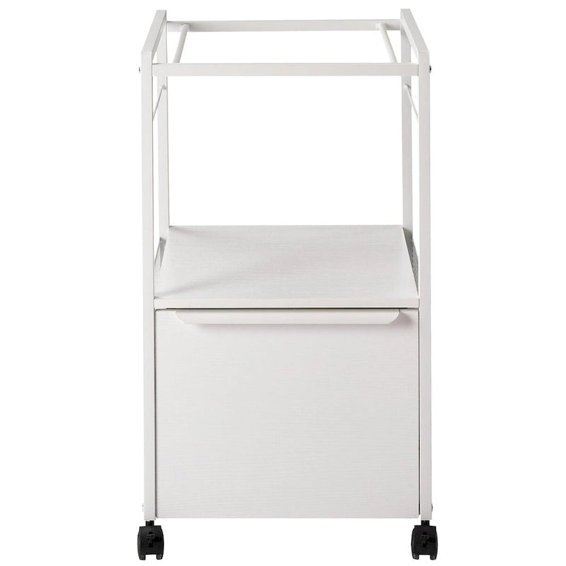2 Pcs Mobile Vertical File Cabinet with Filing Holders, Printer Stand with Open Storage Shelf, fits A4 or Letter Size