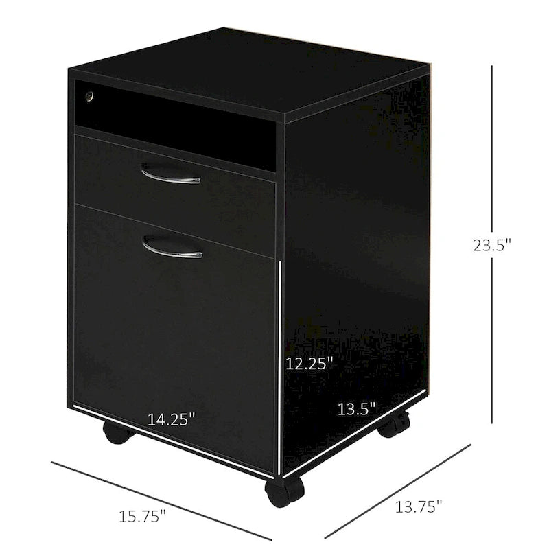 Mobile Storage Cabinet Organizer with Drawer,Printer Stand w/Castors