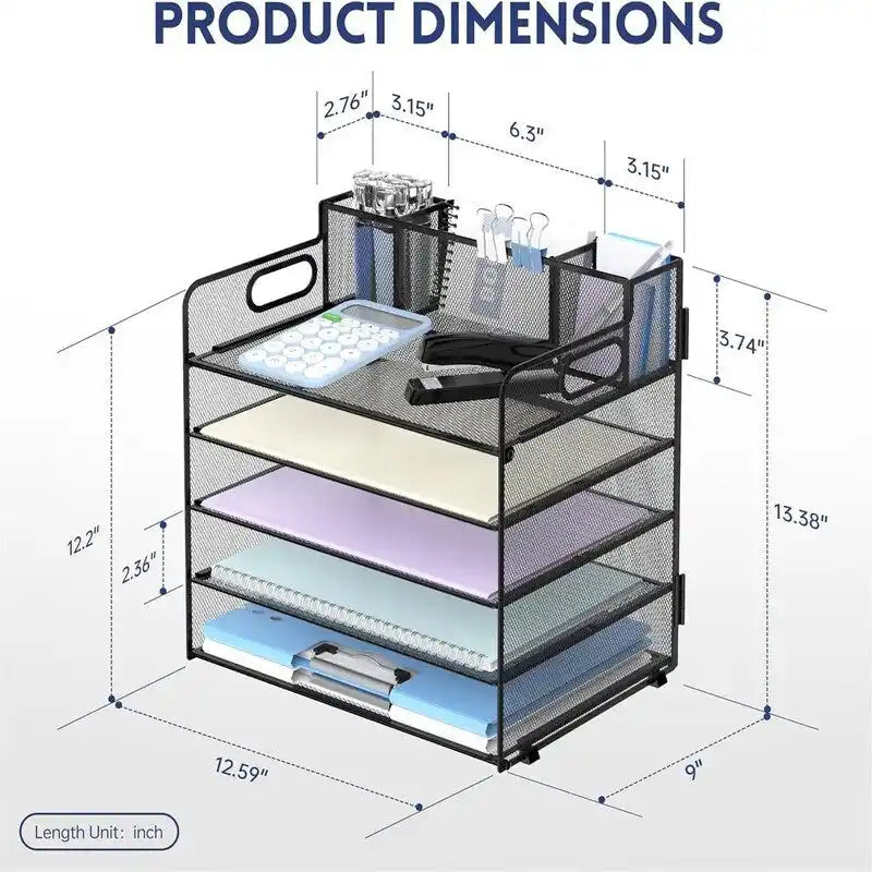 5 Tier Desk Organizer - 13L x 9.25W x 13.38H